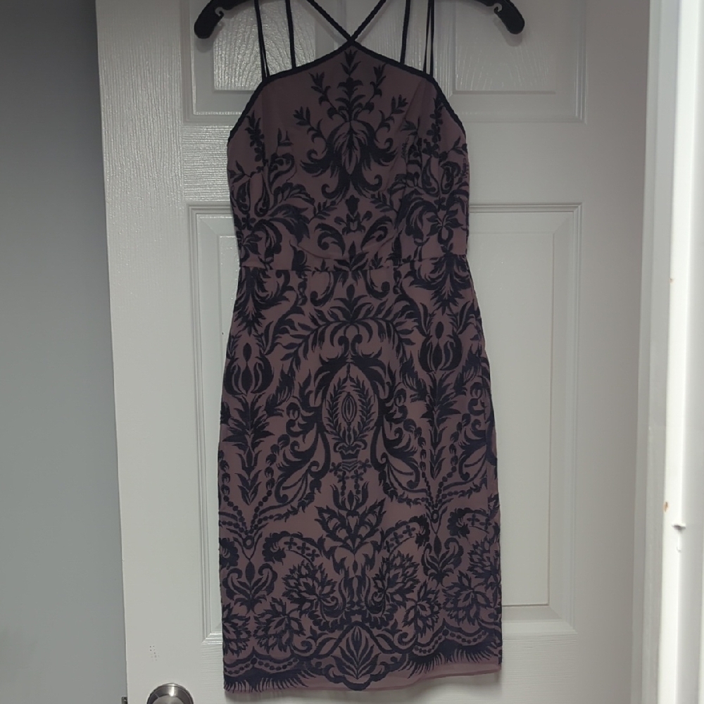 Elegant Black and Purple Women's Dress